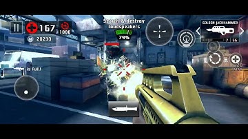 DEAD TRIGGER 2 JACK-O-HAMMER VS GOLDEN JACKHAMMER COMPARISON GAMEPLAY UNCUT 15MINUTES NO HIT RUN#dt2