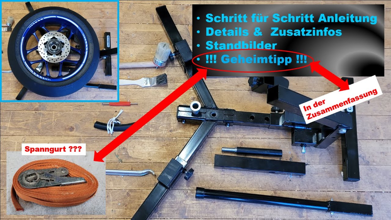 Motorradreifen wechseln Schritt für Schritt / ein Video alle Infos