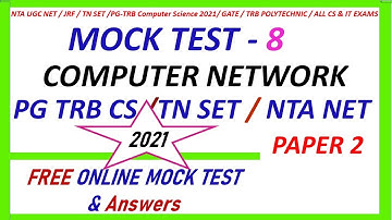 Online Mock Test | Computer Network | PG TRB CS 2021 | TNSET 2021 | NTA NET 2021 | Tamil | PG TRB CS