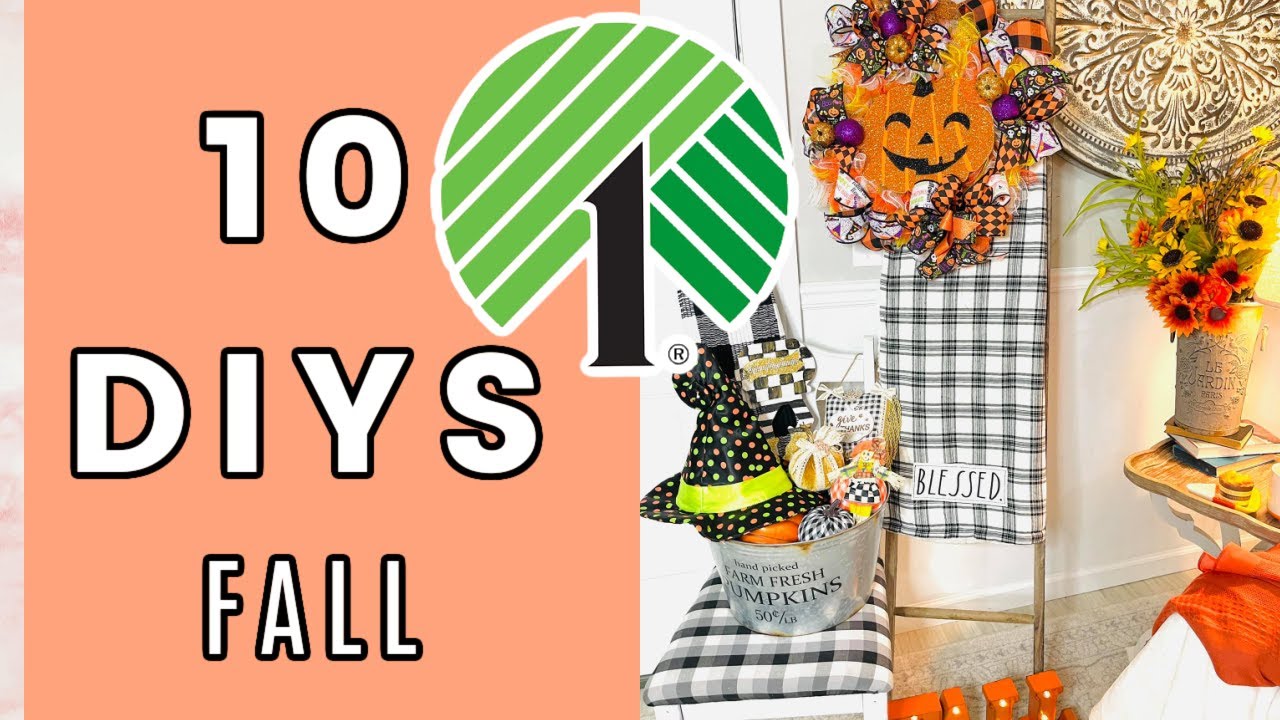 🍁10 DIY Dollar Tree FALL DECOR CRAFTS 🍁 Olivias Romantic Home DIY YouTube