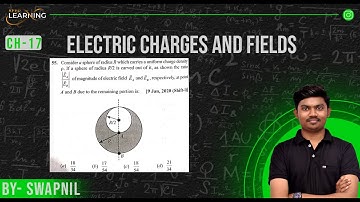 Consider a sphere of radius R which carries a uniform charge density p. If a sphere of radius R/2 is