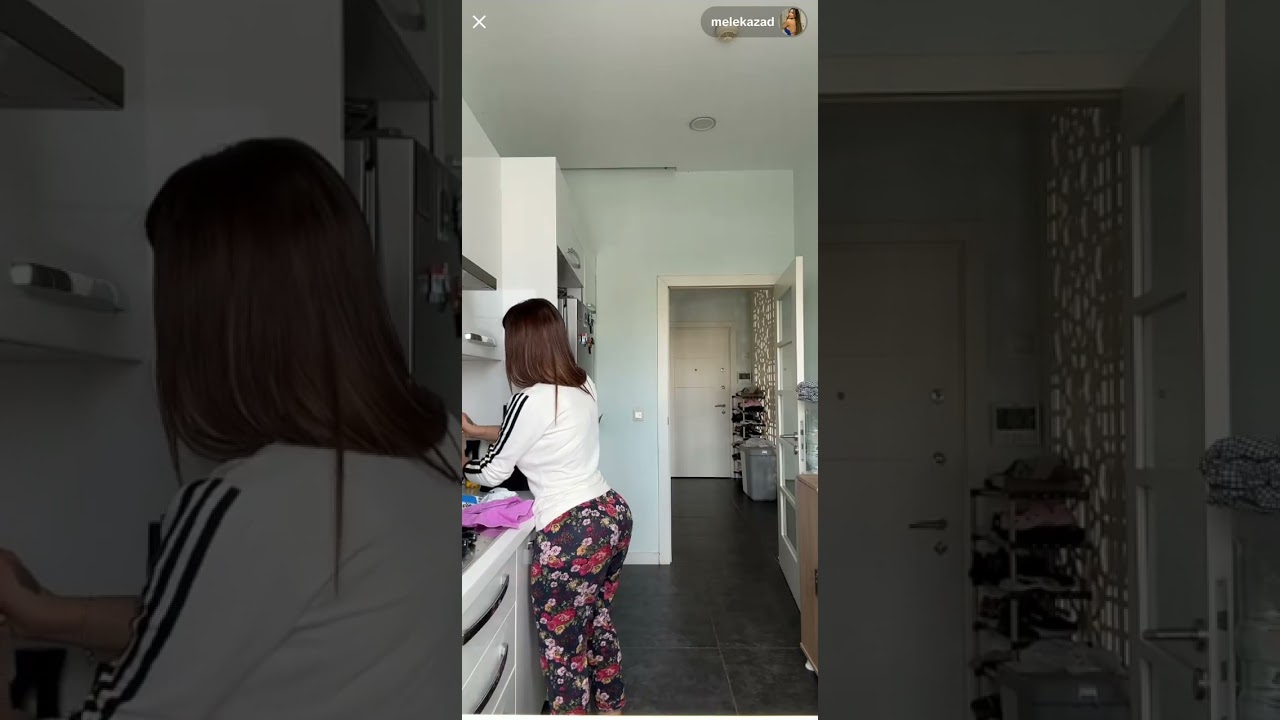 ملاك ازاد التركية روتين يومي تنضيف المطبخ