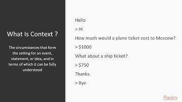 Interactive Chatbots with TensorFlow:  What Is Context? | packtpub.com