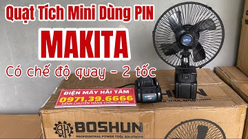 Quạt Tích Điện Mini Dùng Pin Makita, Quạt Gió Siêu Mát Với 2 Tốc To Nhỏ Kèm Túp Lăng Quay