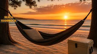 Beach Hammock at Sunset 🌅 Ocean Waves for Sleep, Relaxation & Focus