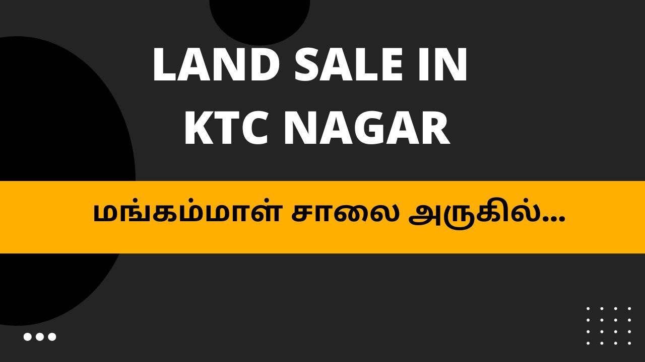 Corner Plot for Sale in Tirunelveli KTC NAGAR Direct Owner Real