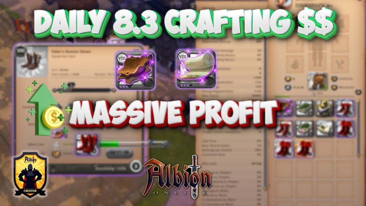 “Albion Online: My Daily 8.3 Crafting Routine – Massive Profit!”