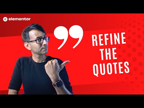 Refine the Quotes and make them Curly - Elementor Wordpress Tutorial