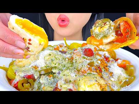 ASMR Creamy Parmesan Seafood Boil Spicy Bowl | Eating Sounds | Mukbang #asmr #food