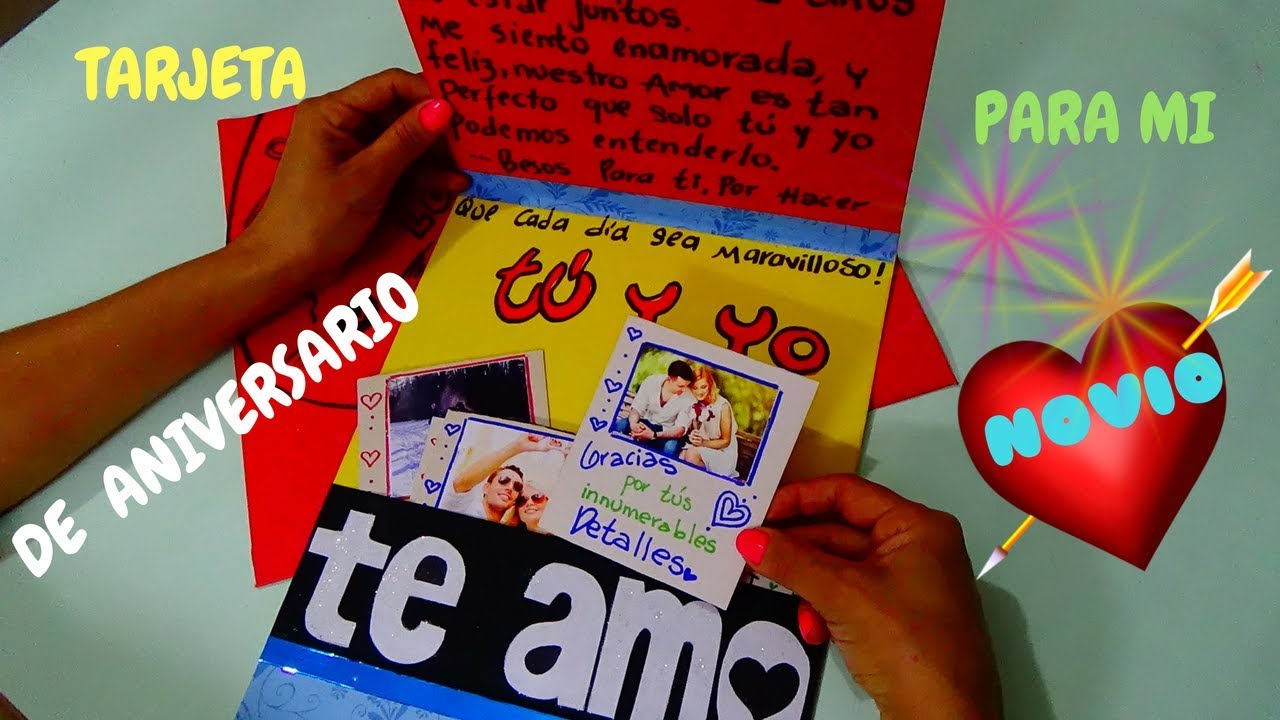 estanque objetivo la seguridad Tarjeta de Aniversario para mi Novio - Creaciones betina - YouTube