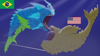 The Bloop American Bloop Vs. Bloop Brazilian Bloop - Godzilla Cartoons