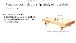 L 5 Value Engineering   Case study   Furniture industry
