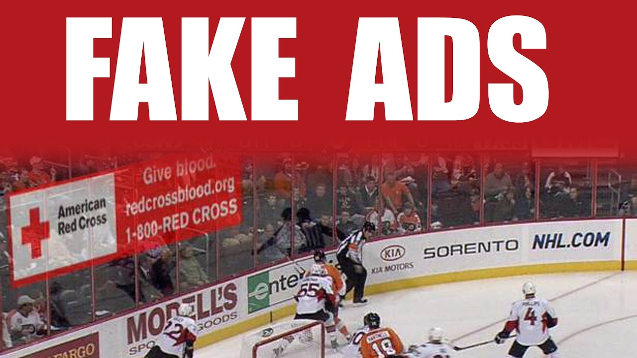 FAKE Glass Ads In NHL Game Broadcasts 