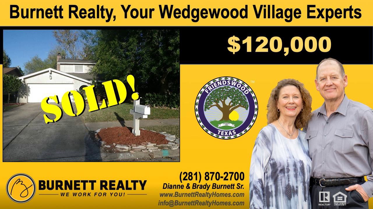 Wedgewood Village Friendswood TX 77546 real estate for sale 3 bed 2 1/2