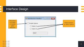 Ex-2   Radio Buttons and Checkboxes controls in iron python