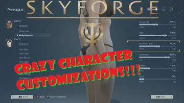 SKYFORGE   CHARACTER CUSTOMIZATION ALL OPTIONS!!!