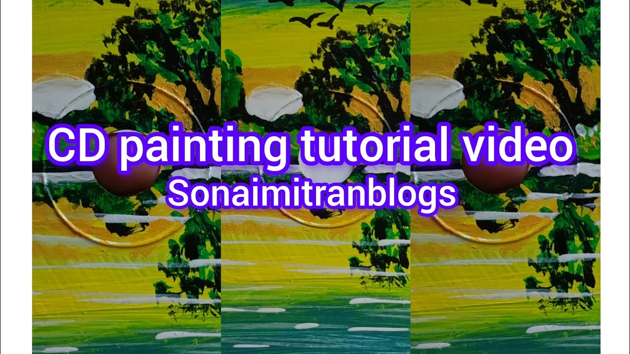 Cd Drawing Tutorial CD painting tutorial video// very easy cd casset painting - YouTube