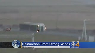 Strong Winds Cause Destruction In Netherlands
