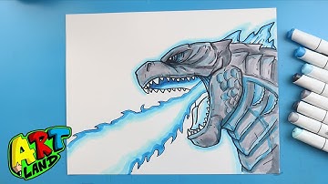 How to Draw GODZILLA ATOMIC BLAST