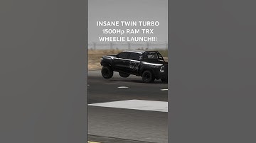 Ram TRX WHEELIE LAUNCH 1500Hp! #trx #ram #srt #srt8 #trackhawk #dodge #1000hp #hellcat #fastcar