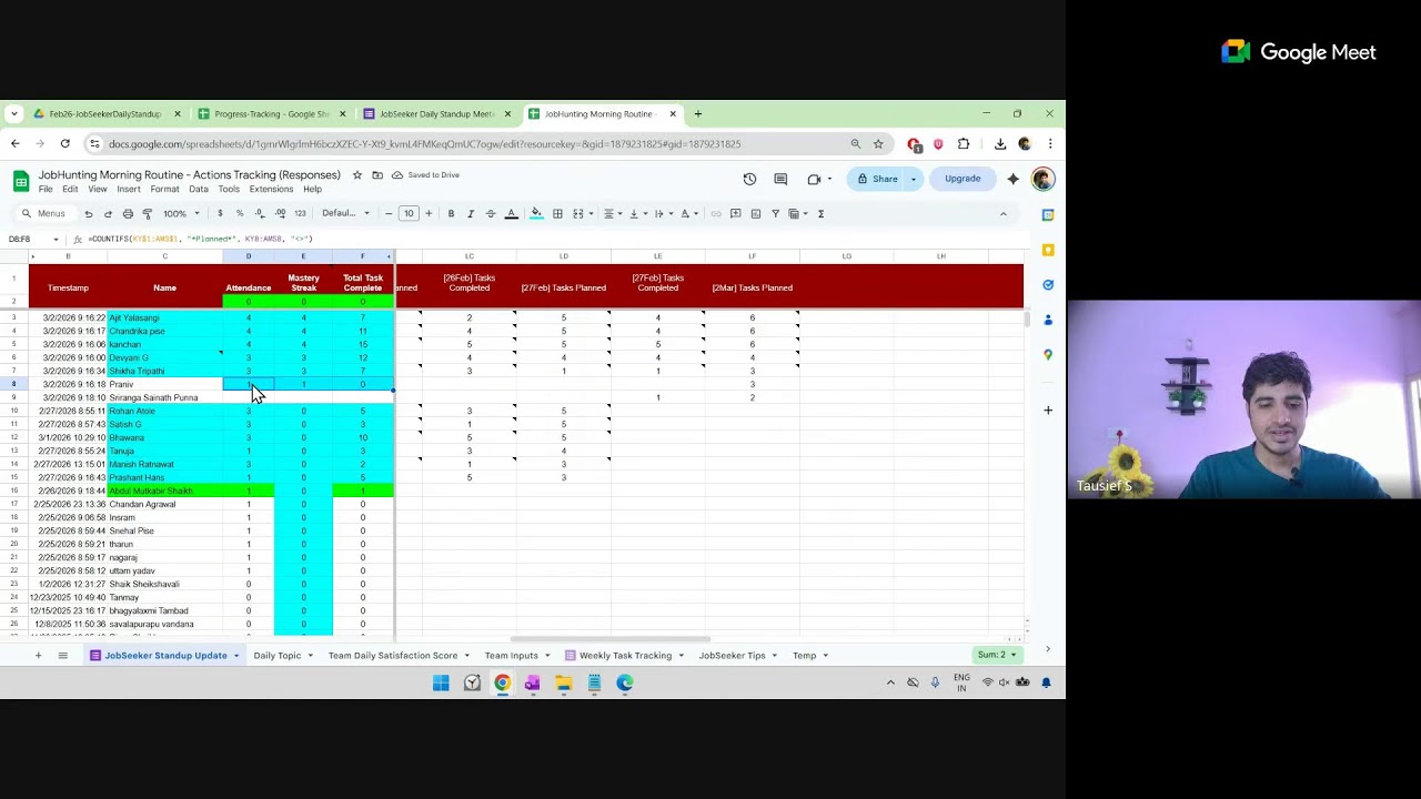 JS-W3D1 - Weekly Review & Planning - Daily Review & Planning [2Mar]