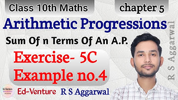 Exercise 5C | Example no.4 | A.P. | Class 10th Maths | RS Aggarwal | Ed-Venture | Himanshu Singh