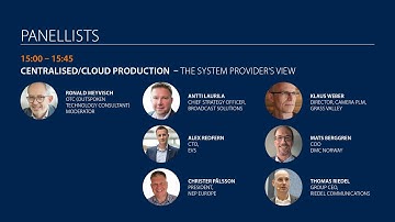 Broadcast Innovation Day 2023 – Panel: Centralised/Cloud Production – The System Provider