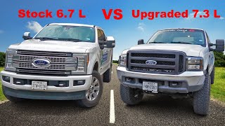 Stock 6.7L Powerstroke VS Upgraded 7.3L Powerstroke Which One Is Faster?