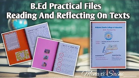 Reading And Reflecting on Text📚#b.ed practical files of first year #crsu#gju