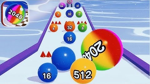 ball run 2048 gameplay all levels android and ios ball games