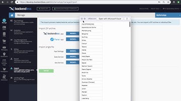 How to import data into Backendless