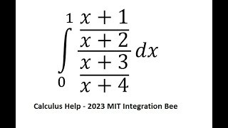 2023 MIT Integration Bee: Integral ∫ From 0 to 1 ((x+1)/(x+2))/((x+3)/(x+4)) dx - Division