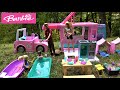 Barbie and Ken NEW Camper and RV Trip to Mountains with Barbie Sister Chelsea Lost in a Woods