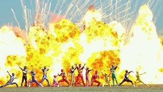 Power Rangers but just the Explosions