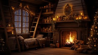 Cozy Ambience | Cozy Cabin Christmas Ambience: Embrace the Snow Storm with Howling Wind ASMR Sleep