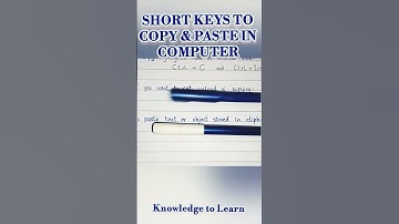 Copy and Paste text or item l Tips & tricks for Computer learning for beginners l Knowledge to Learn