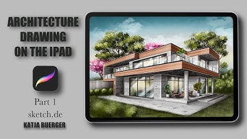 ARCHITECTURE DRAWING on the Ipad (part 1) Procreate / Sketch / Hand draw render