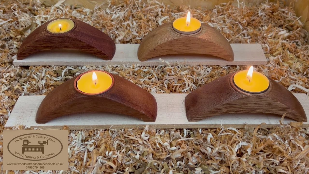 Woodturning. Tea light holders. Best craft fair sellers you can make