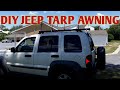 DIY...TARP AWNING for JEEP LIBBY...NO DRILLING👍