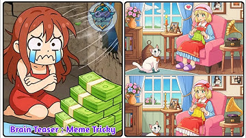 Brain Teaser Meme Tricky Level 28: Find The Difference !Gameplay Solution