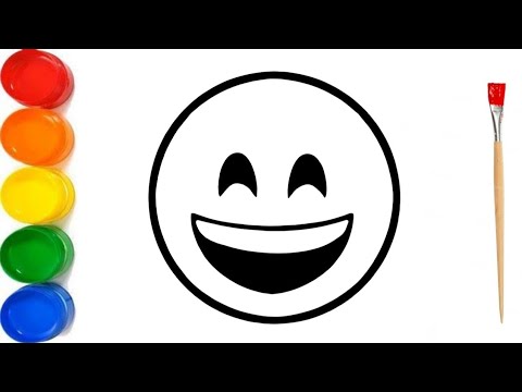 Emoji Panting and colouring for Kids || Emoji drawing || Easy drawing ...