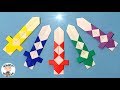 【折り紙】かっこいい剣の折り方　Origami Sword 【音声解説あり】 / ばぁばの折り紙