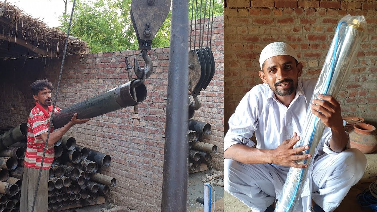 300 Feet Borewell Water Rocket Pump Underground installation install