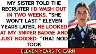 Details My Sister Told the Recruiter I'd Wash Out of Boot Camp — He Just Nodded at My Sniper Badge Guide