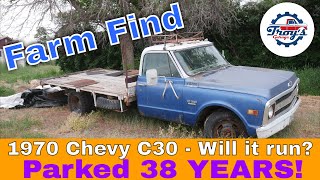 Can This Farm Find 1970 Chevy C30 Farm Truck Run After 38 Years Parked?