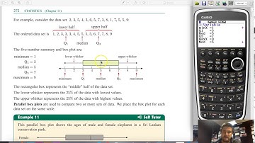 5 number summaries on Graphics Calculator and creating boxplots