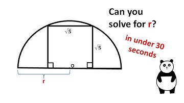 Square Inscribed in a Semicircle. Geometry video.