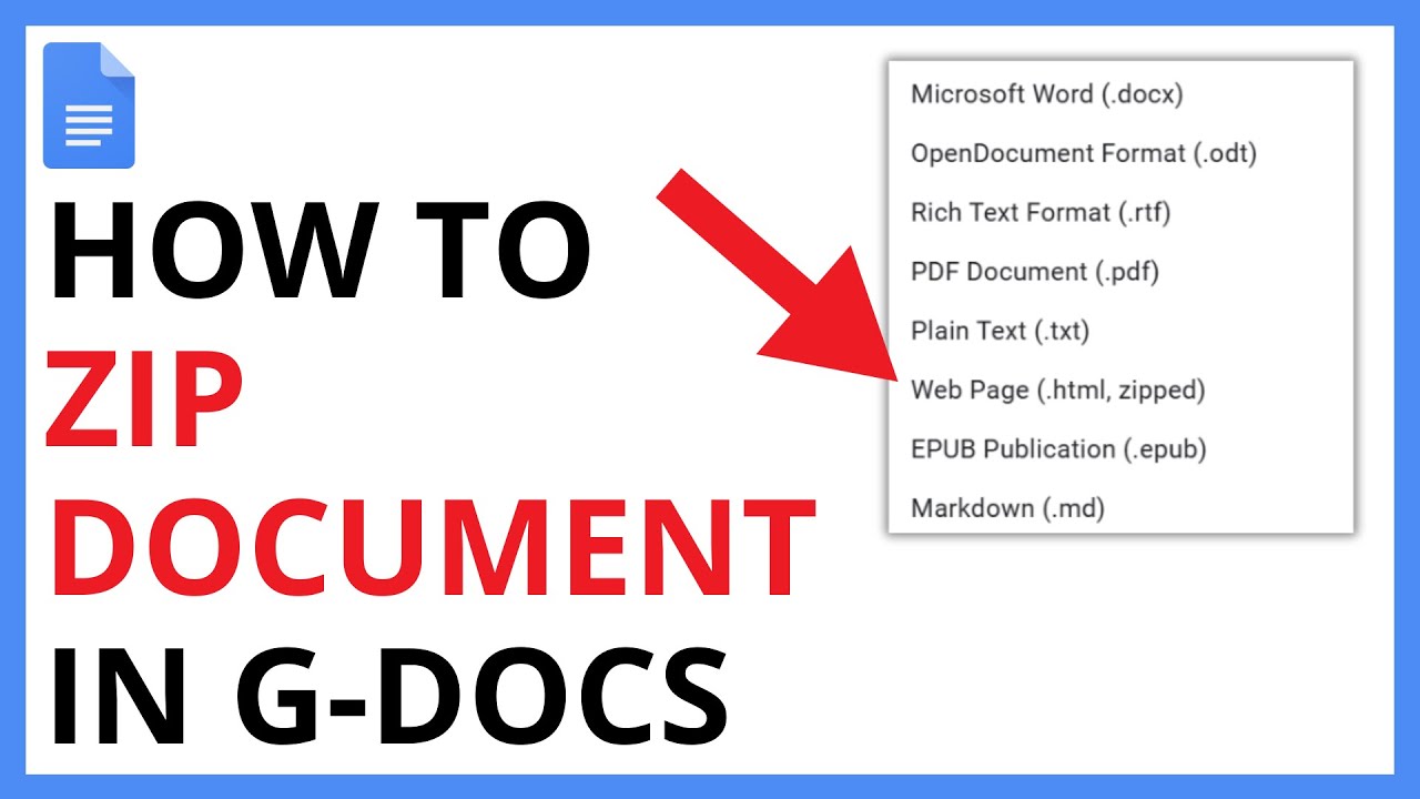 How to Zip Document in Google Docs [SIMPLE GUIDE] - YouTube