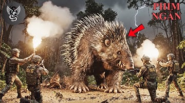 Phim Ngắn Giải Cứu: Đội cứu hộ anh hùng cứu voi mẹ khỏi cuộc tấn công của nhím khổng lồ đột biến