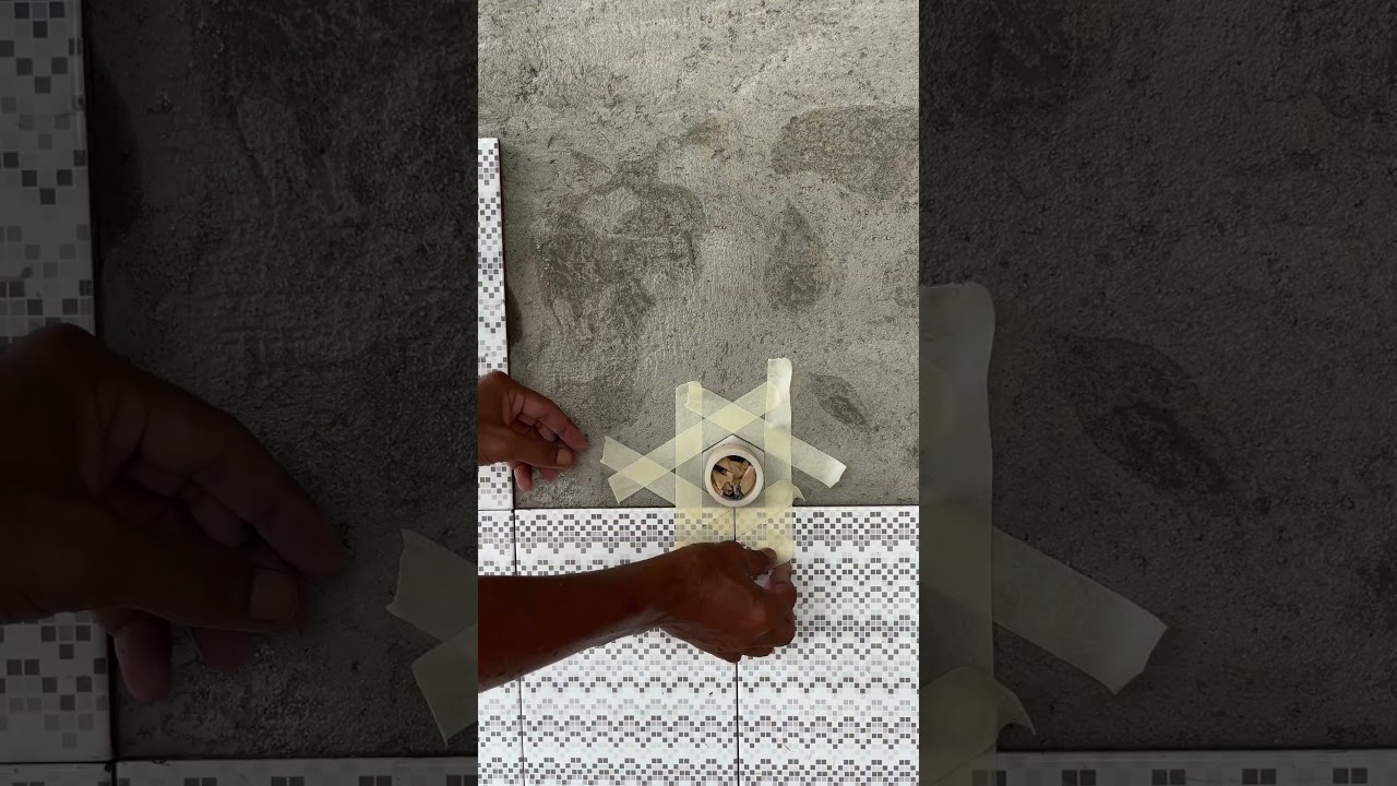 another way I make holes in wall tiles #diy #howto #tiles